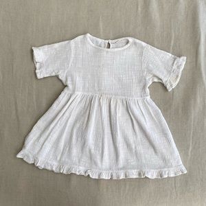 Summer and Storm girls white organic cotton dress size 4